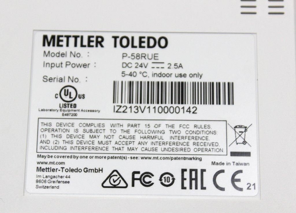 Mettler-Toledo P-58RUE Printer Computer Printer 120V 60Hz VG Minimal Blemishes