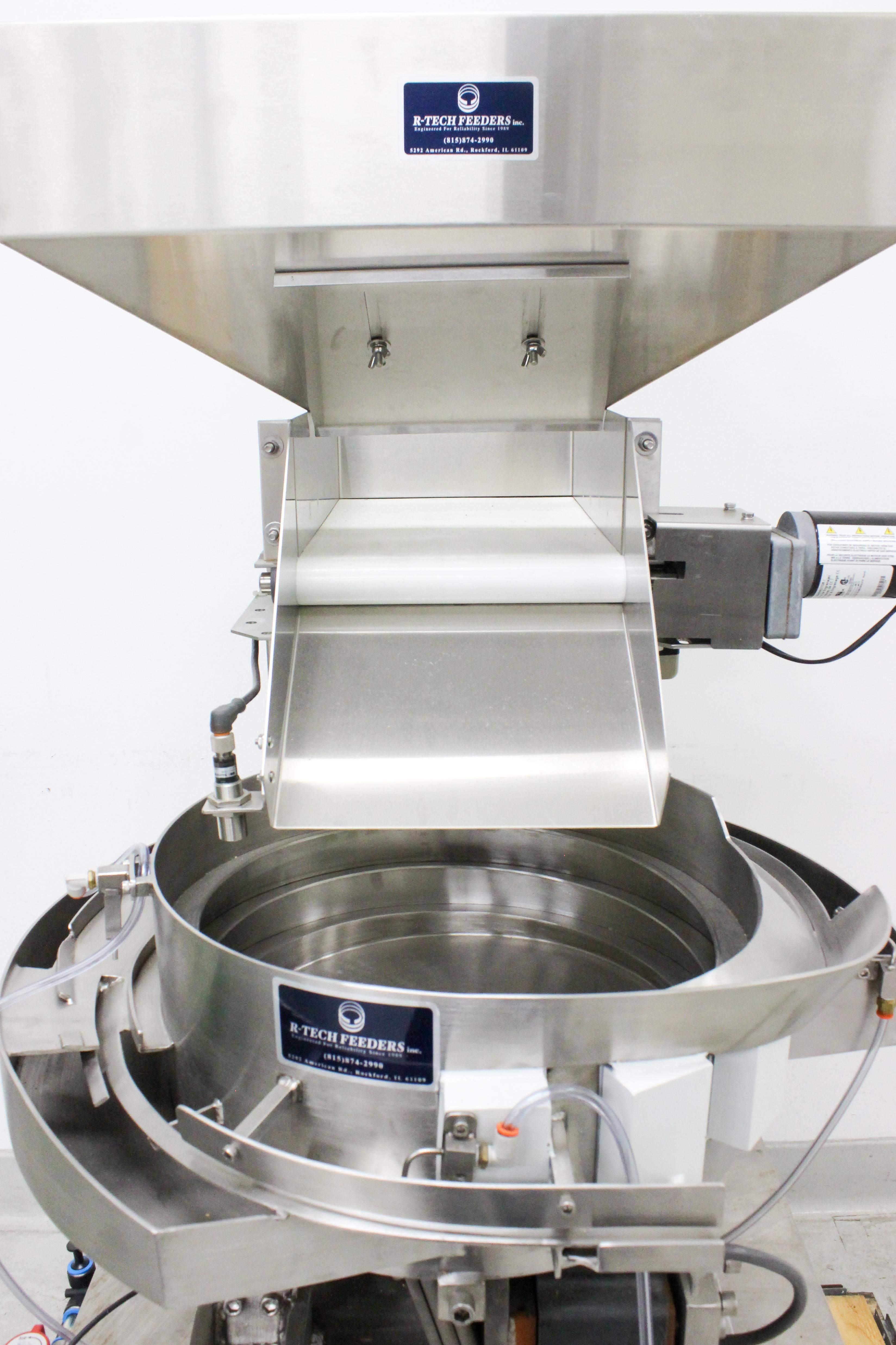 R-Tech 15-110AC-FC-B-H-CS Vibratory Feeder Bowl w/ Hopper, 110V, 60Hz