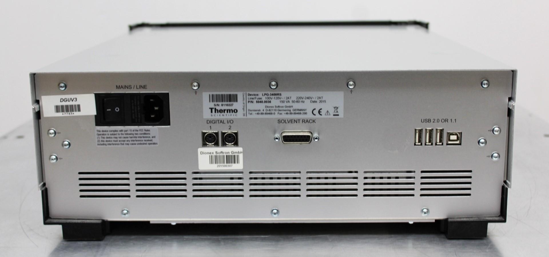 Dionex UltiMate 3000 LPG 3400RS HPLC Pump 15,000 PSI 8mL/min 2015 Germany