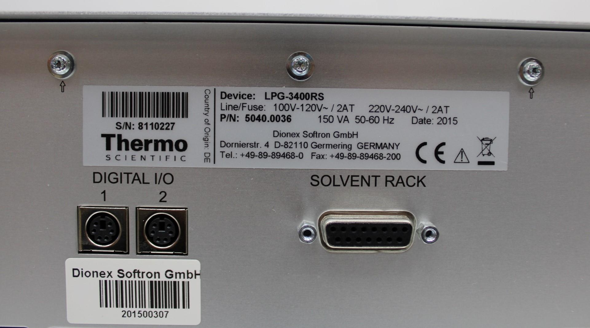 Dionex UltiMate 3000 LPG 3400RS HPLC Pump 15,000 PSI 8mL/min 2015 Germany