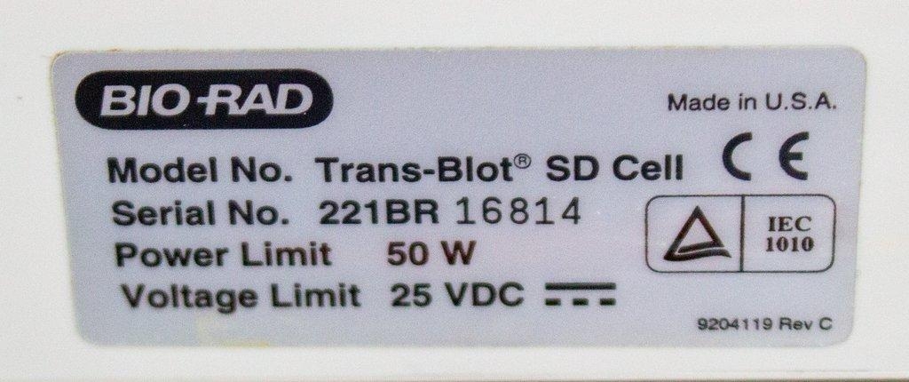 BIO-RAD Trans-Blot SD Semi-Dry Transfer Cell for Western Blotting