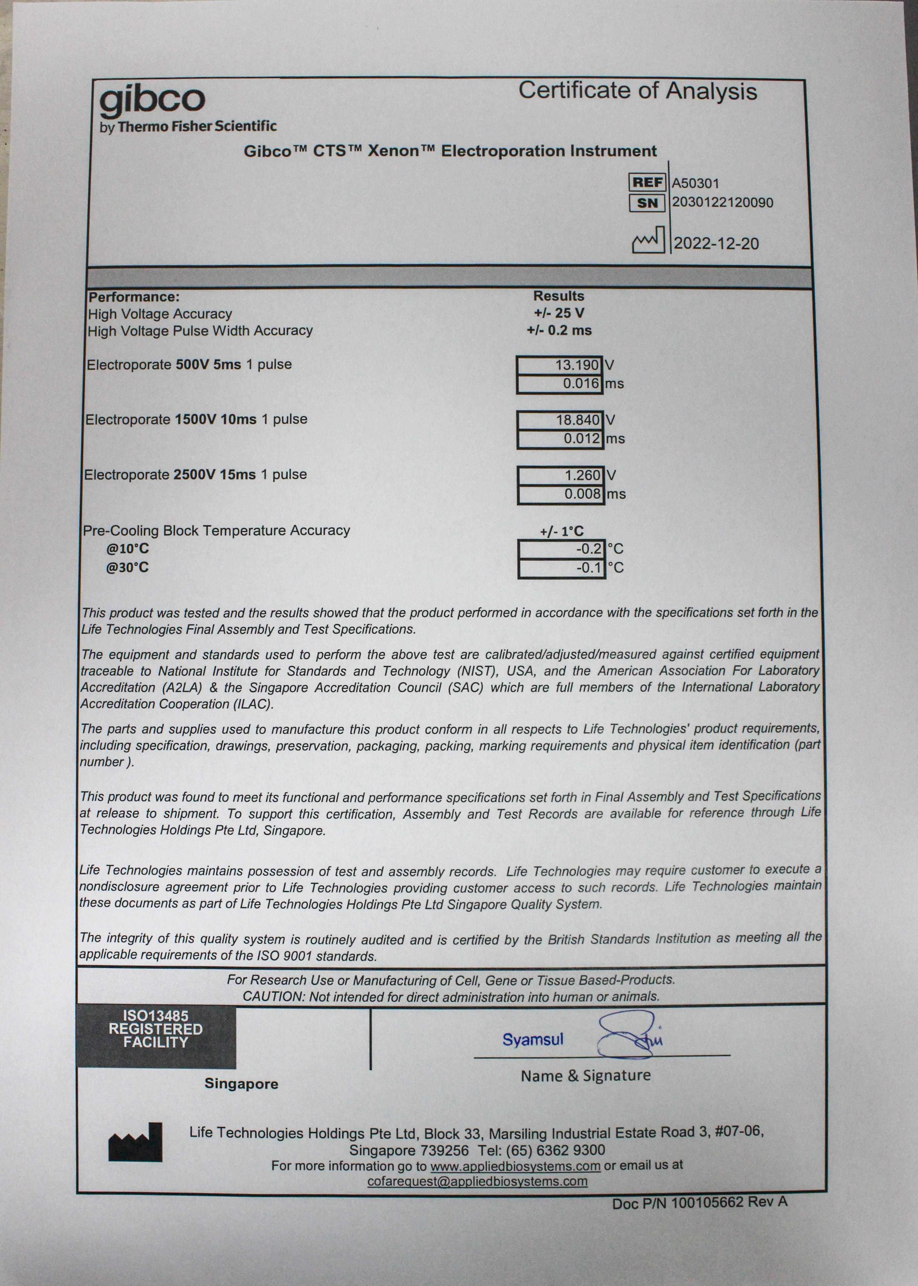 Thermo Gibco CTS Xenon Electroporation Instrument for Cell Therapy A50301