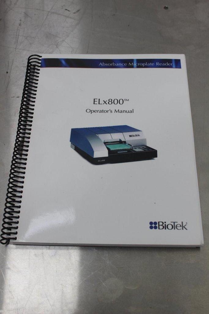 BioTek ELX800 Reader Liquid Handling Microplate Washer 120V 50/60Hz VG