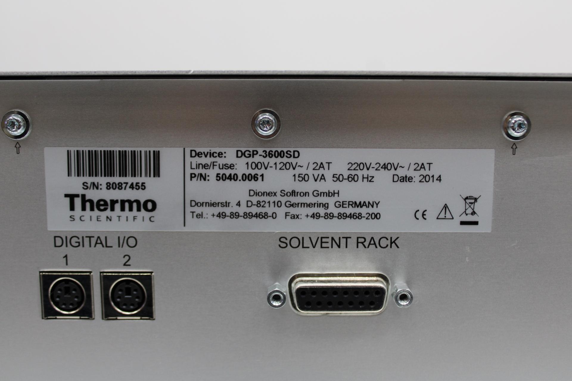 Thermo Dionex UltiMate 3000 DPG-3600SD Pump High Performance UHPLC System