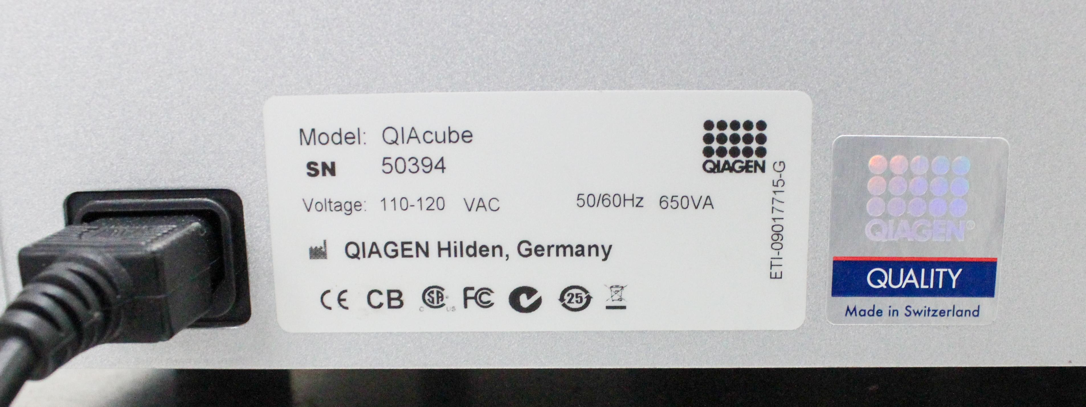 Qiagen QIAcube Automated DNA RNA Protein Purification System 12 Samples 10.4in Display
