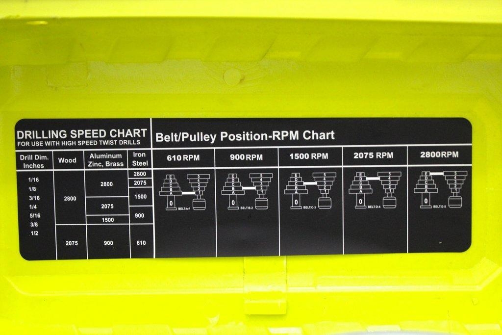 RYOBI DP103L Bench Drill Press Laser 120V 50/60Hz VG w/ Cosmetic Blemish