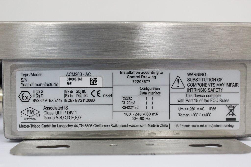 Mettler-Toledo ACM200 Interface Converter Turnkey 100V-240V 50Hz/60Hz