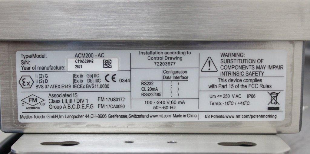 Mettler-Toledo ACM200 Functional AC Interface Converter 100-240V Turn-Key