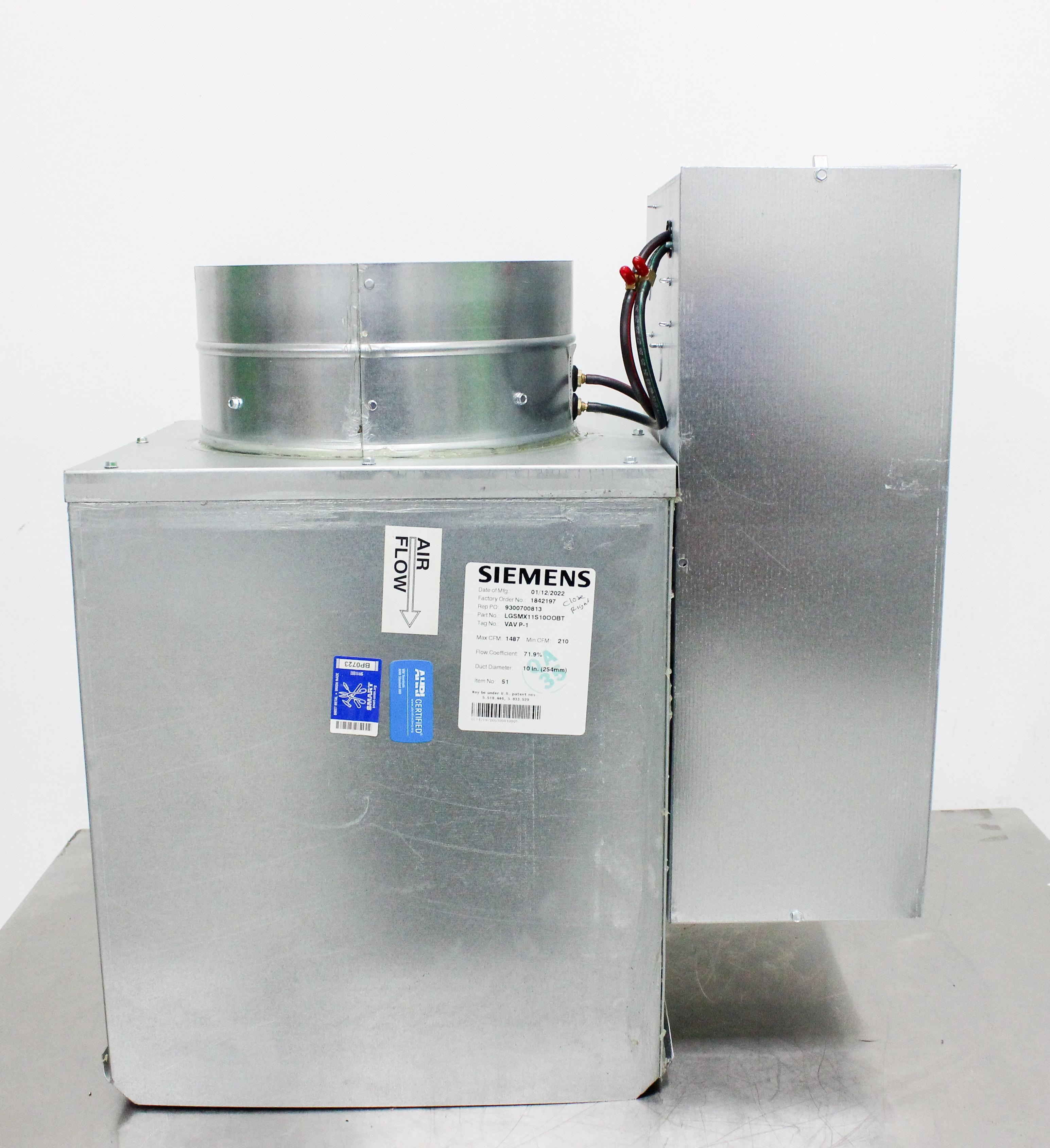 Siemens LSGMX11S10OOBT Lab Air Terminal HVAC High Precision Control