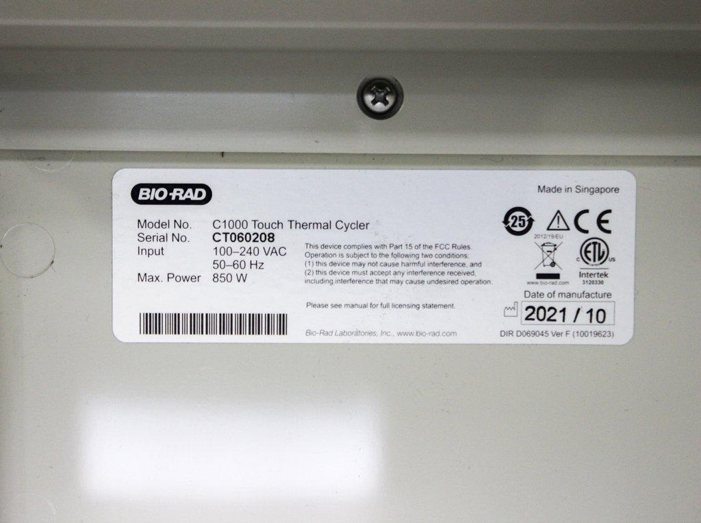 Bio Rad C1000 Touch Thermal Cycler PCR 96W Module Lab Proven Fast