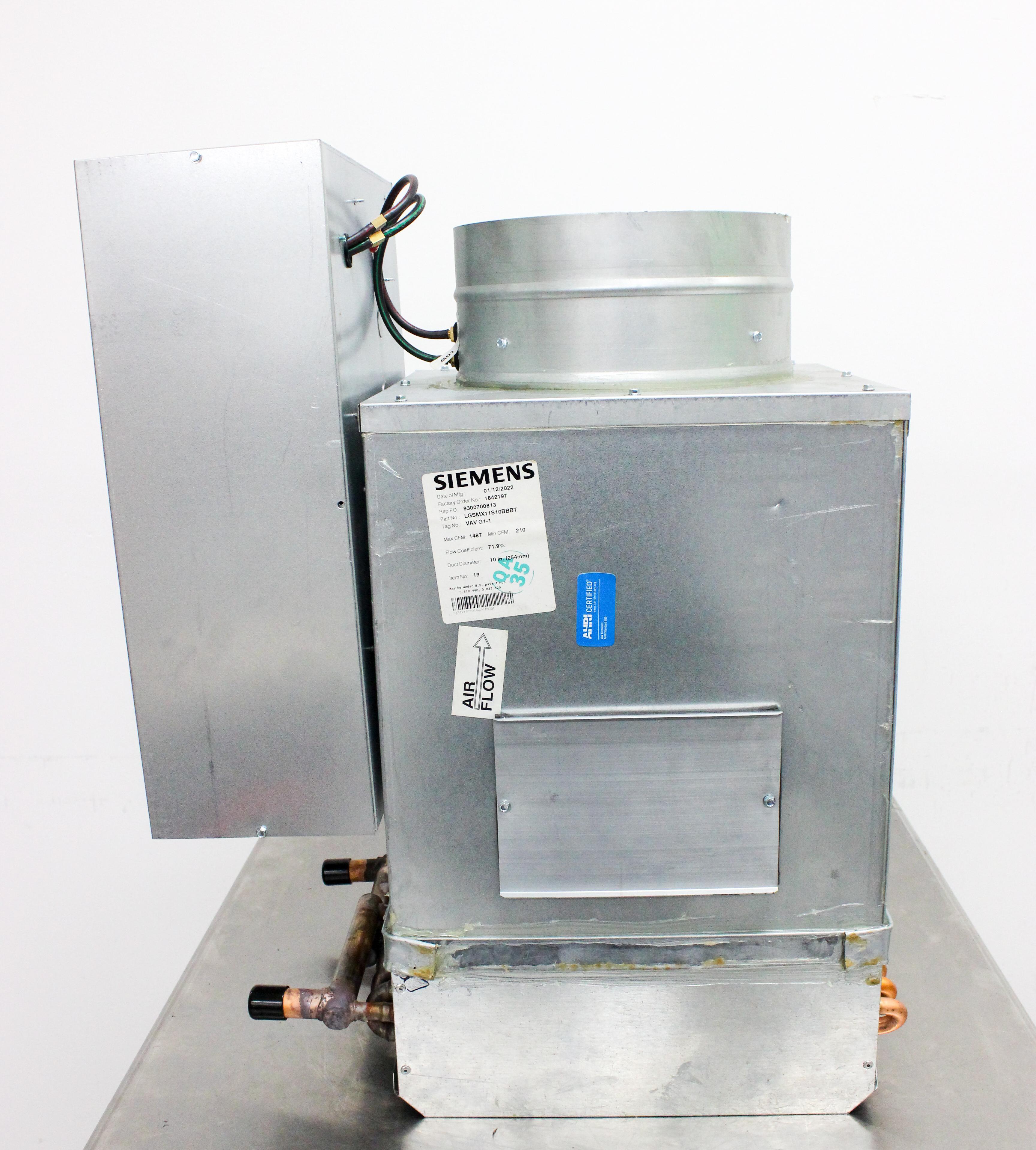 Siemens LGSMX11S10BBBT Air Terminal Lab HVAC Clean Air Control