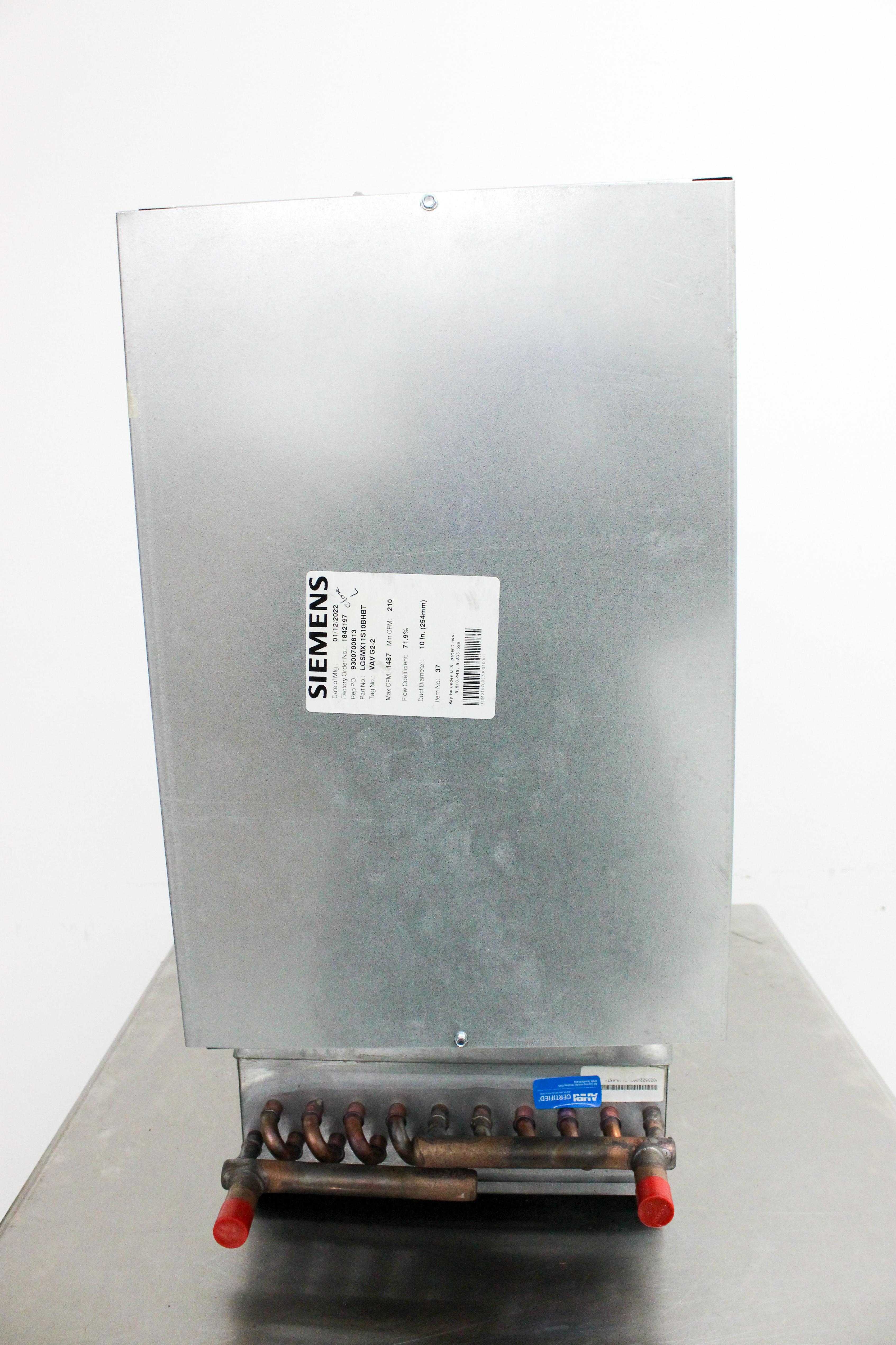Siemens LGSMX11S10BHBT Lab Single Duct Air Terminal Precision Airflow Control
