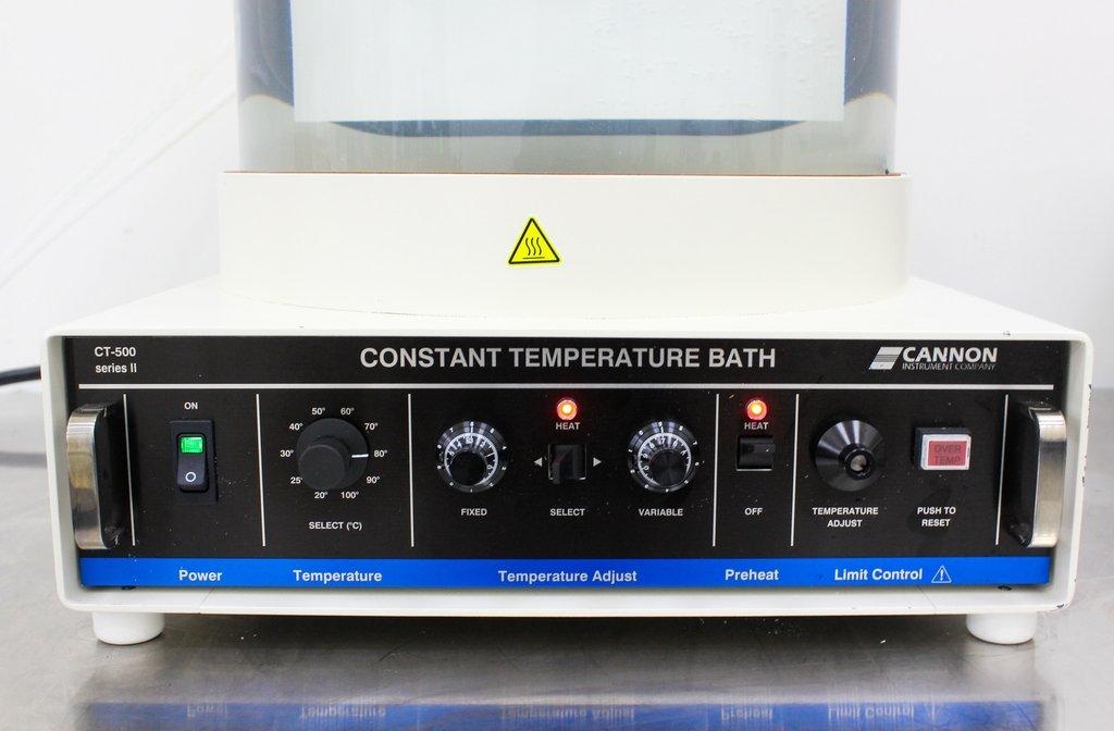 Cannon CT-500 II Constant Temperature Bath, Chiller, Water Bath, 120V, Used