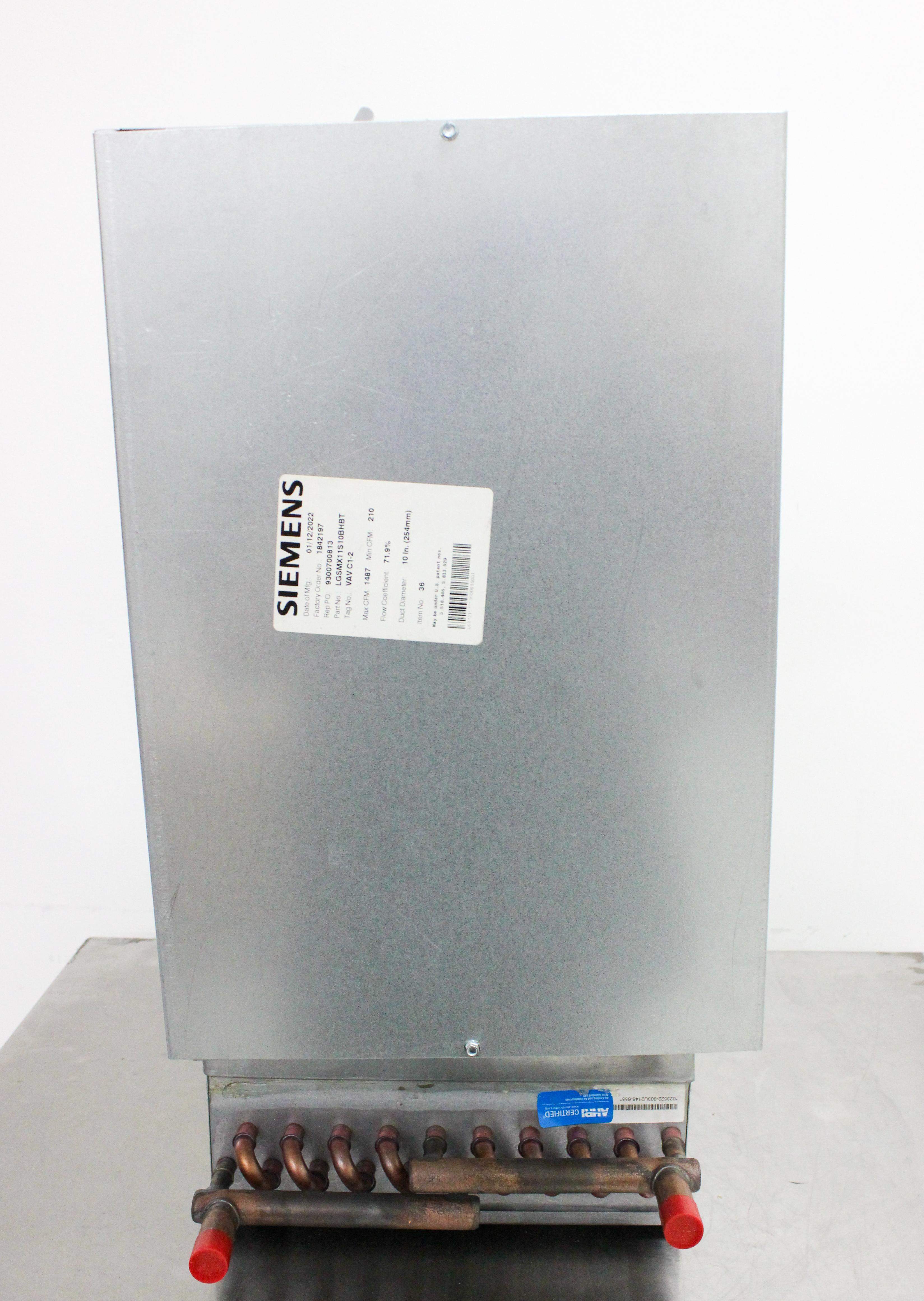 Siemens LGSMX11S10BHBT Lab Air Supply Terminal U Precision Airflow Control