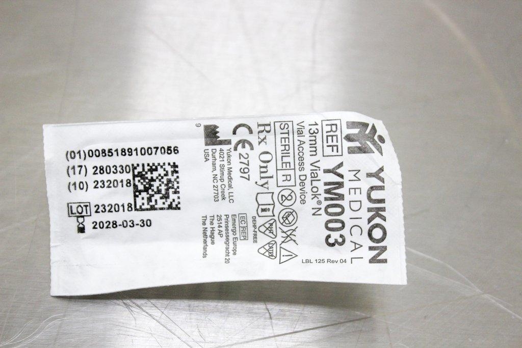 Yukon YM003 13mm ViaLok Vial Access Device Accessory Pack 1000 Units