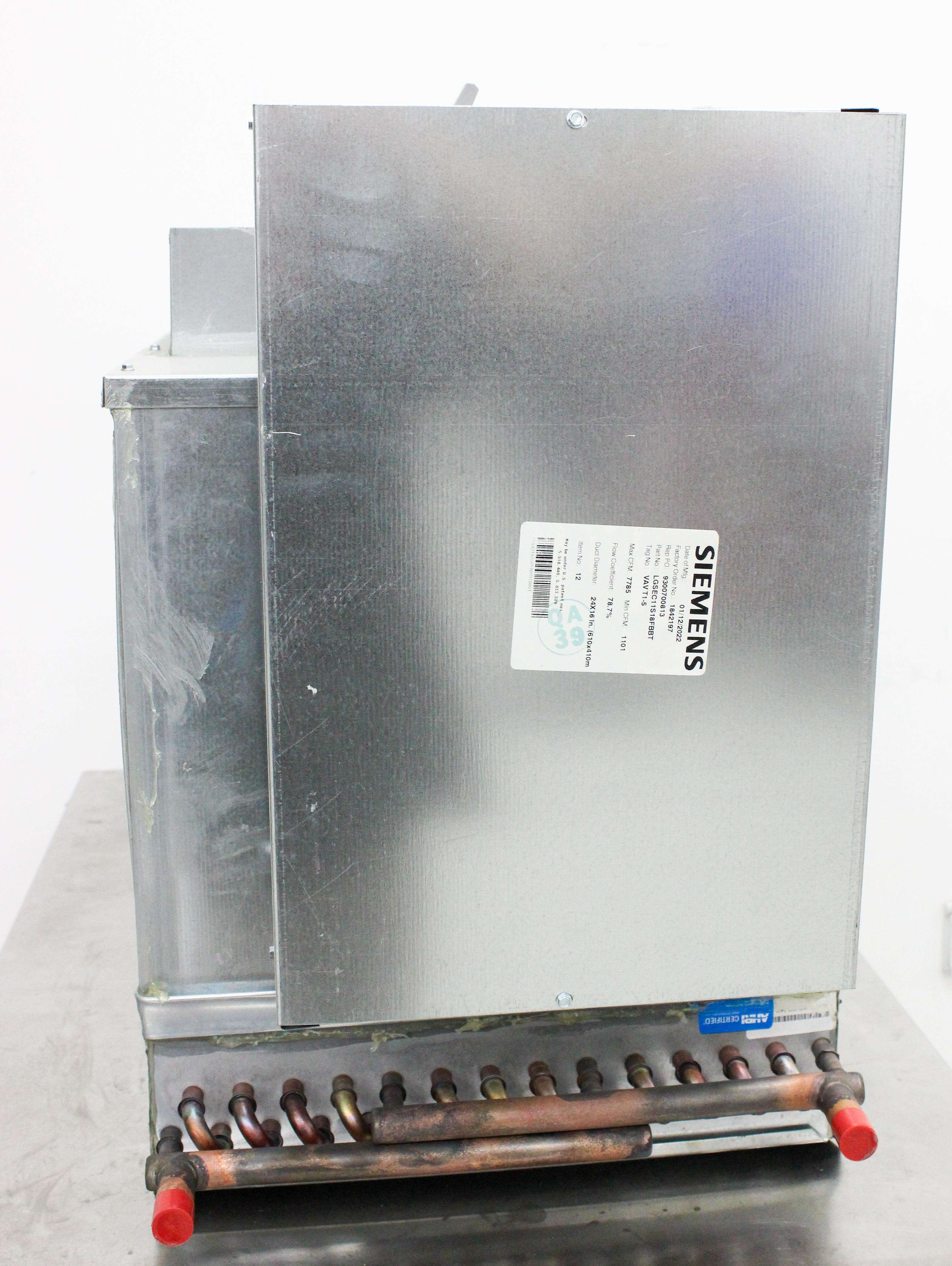 Siemens LGSEC11S18FBBT Lab Air Terminal HVAC VAV System 2022 Lab Use