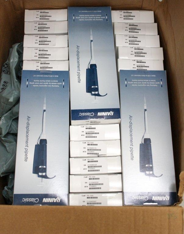 Rainin PR-1000 Pipette Set - Single Channel Liquid Handling, 42 pc Case