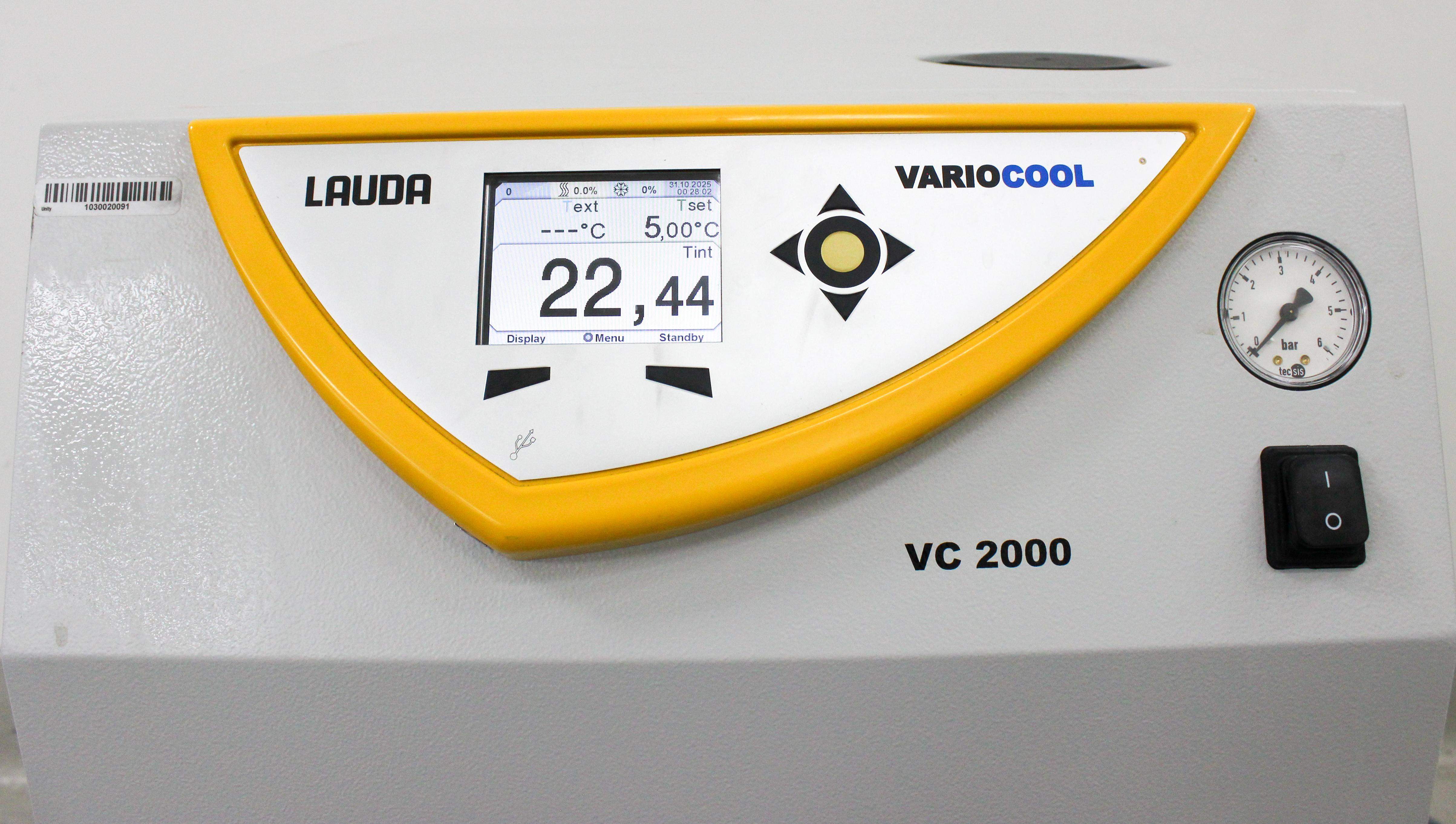 Lauda VarioCool VC 2000 Chiller Heater, Temp Range -20-80 C, 15L Capacity
