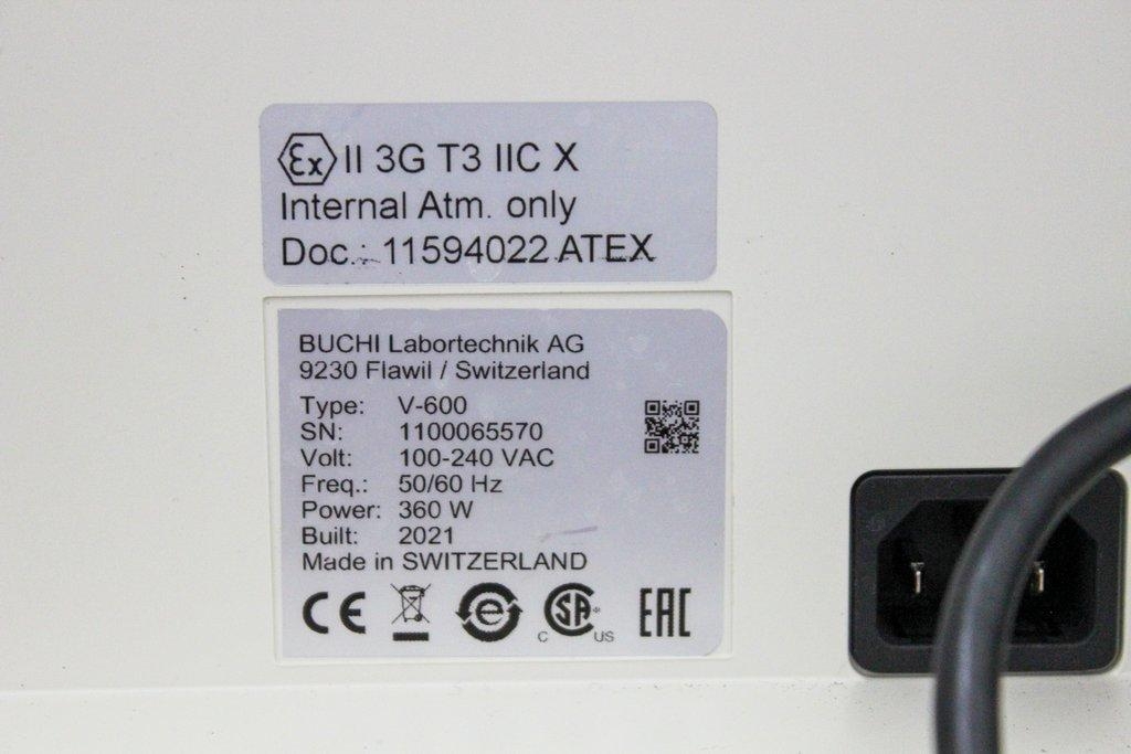 BUCHI Vacuum Pump V-600 Vacuum Pump, Efficient Diaphragm, Portable Unit