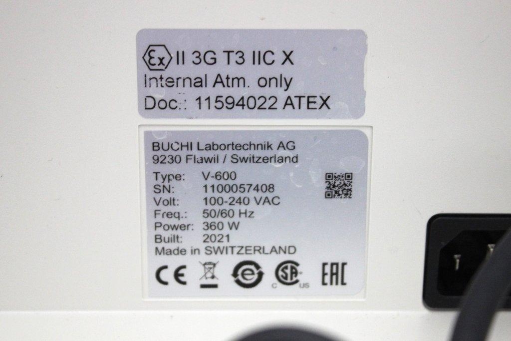 BUCHI V-600 Vacuum Pump Vacuum Pump with 100-240V 50/60Hz Excellent Condition