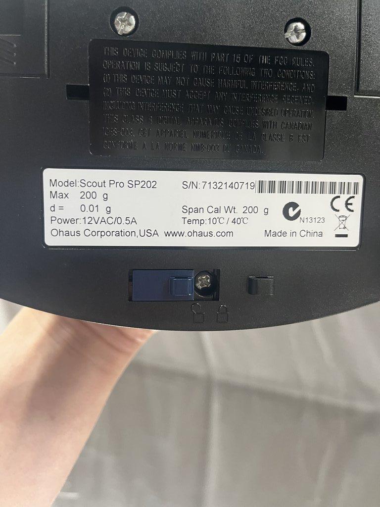 Ohaus Scout Pro SP202 Balance Good Condition Functionality