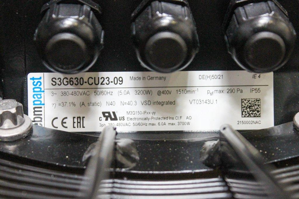 ebmpapst S3G630-CU23-09 Basket Grille Fan 380-480V 50/60Hz Germany