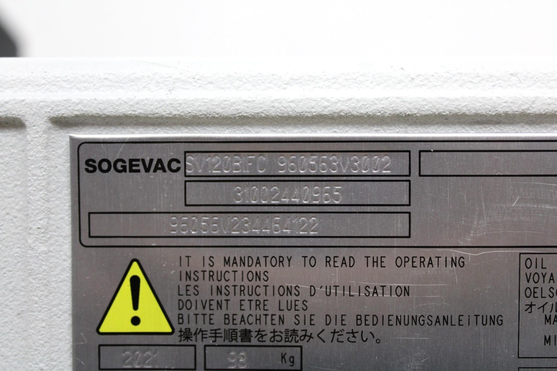 Sogevac SV120BIFC Vacuum Pump with Frequency Converter, Gas Ballast Valve