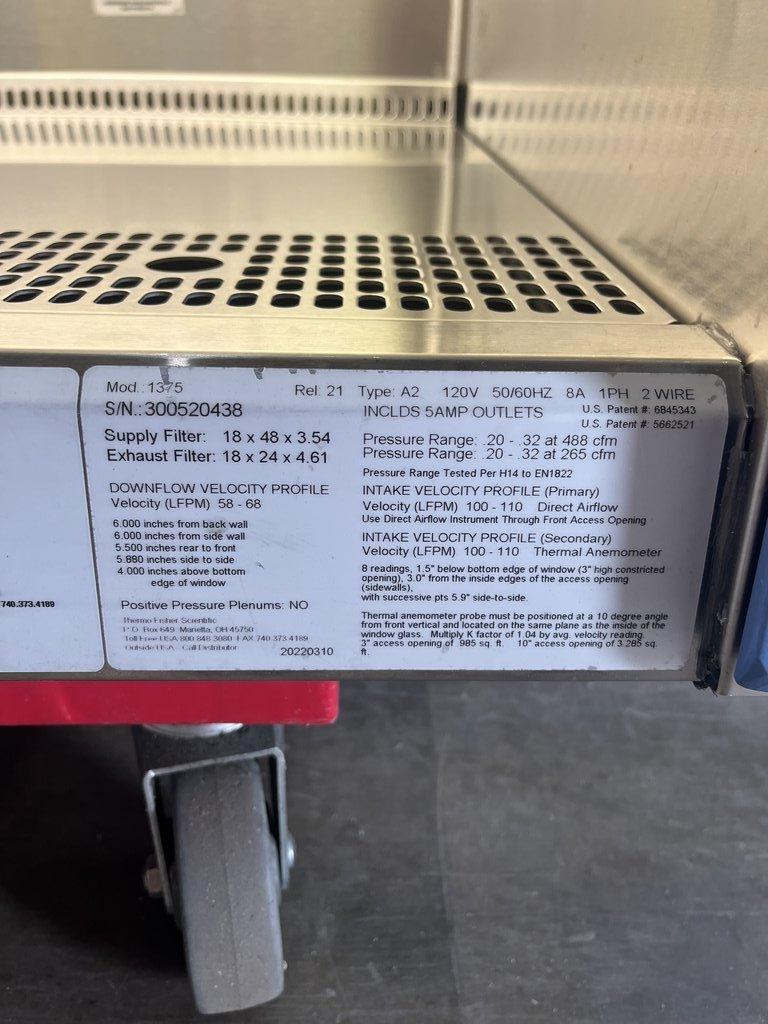 Thermo 1300 Series A2 Bio Safety Cabinet 4ft Class II Lab Hood