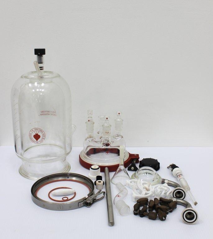 Ace Flask Cylindrical Jacketed 3L Chemistry Glassware Lab Use