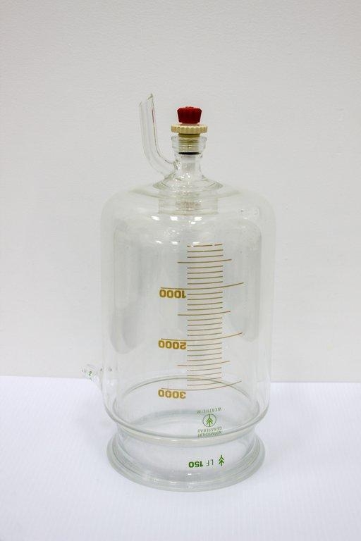 Ace Glass Flask Cylindrical Jacketed 3L Chemistry Accessory Very Good Cond.