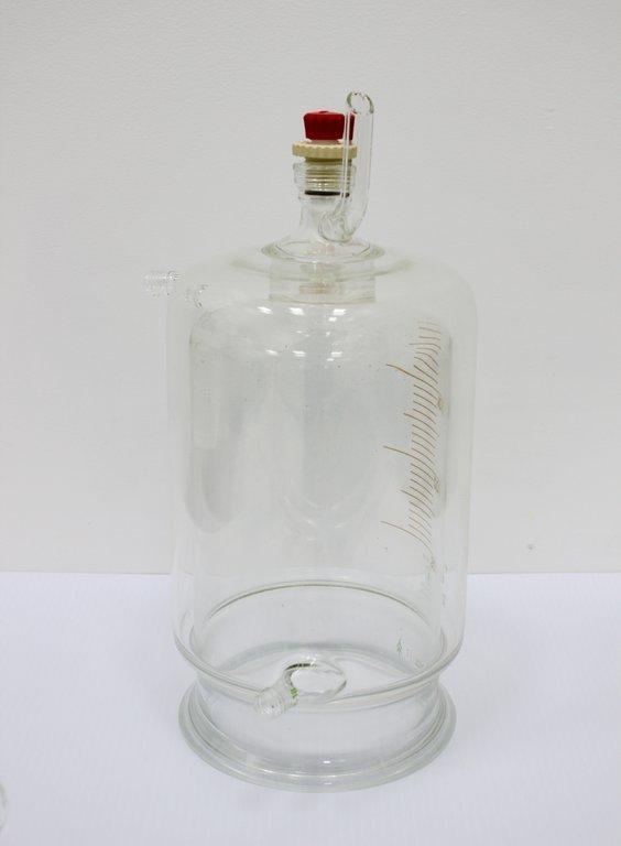 Ace Glass Flask Cylindrical Jacketed 3L Chemistry Accessory Very Good Cond.