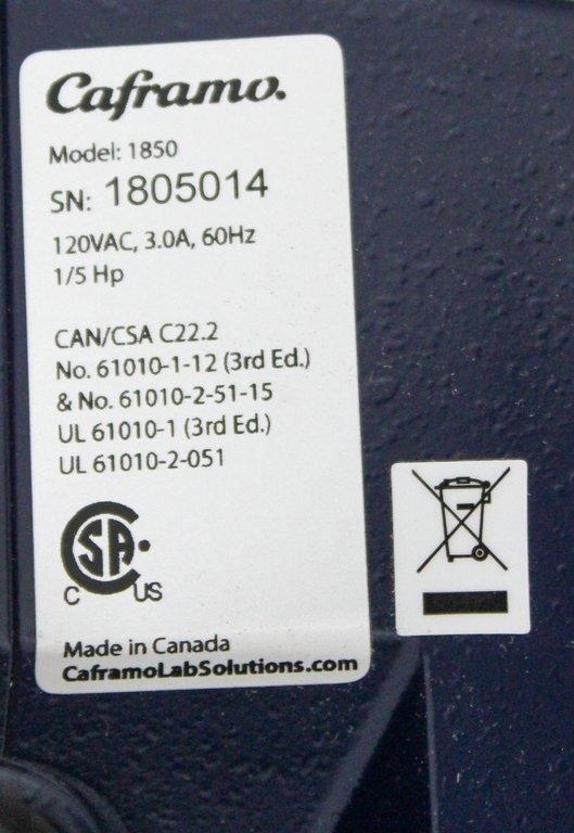 Caframo BDC 1850 Stirrer Mixer Homogenizer 120V 60Hz VG Condition Used