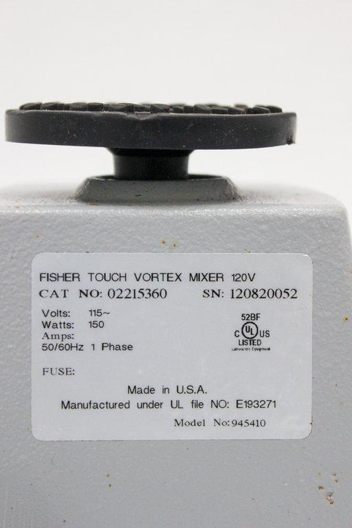 Fisher Scientific Speed Touch Vortexer 02215360 Lab Mixing Equipment 120V