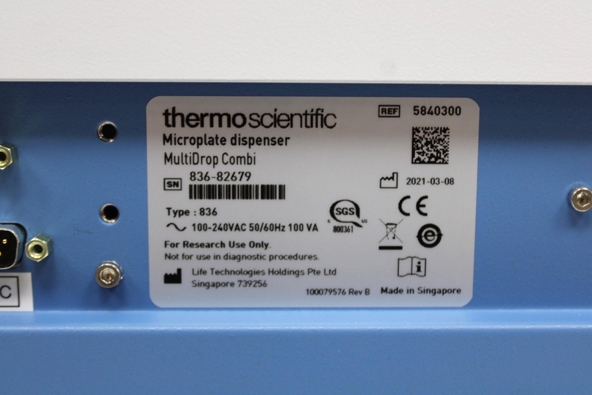 Thermo Scientific Microplate Dispenser MultiDrop Combi Type 836 Ref 5840300