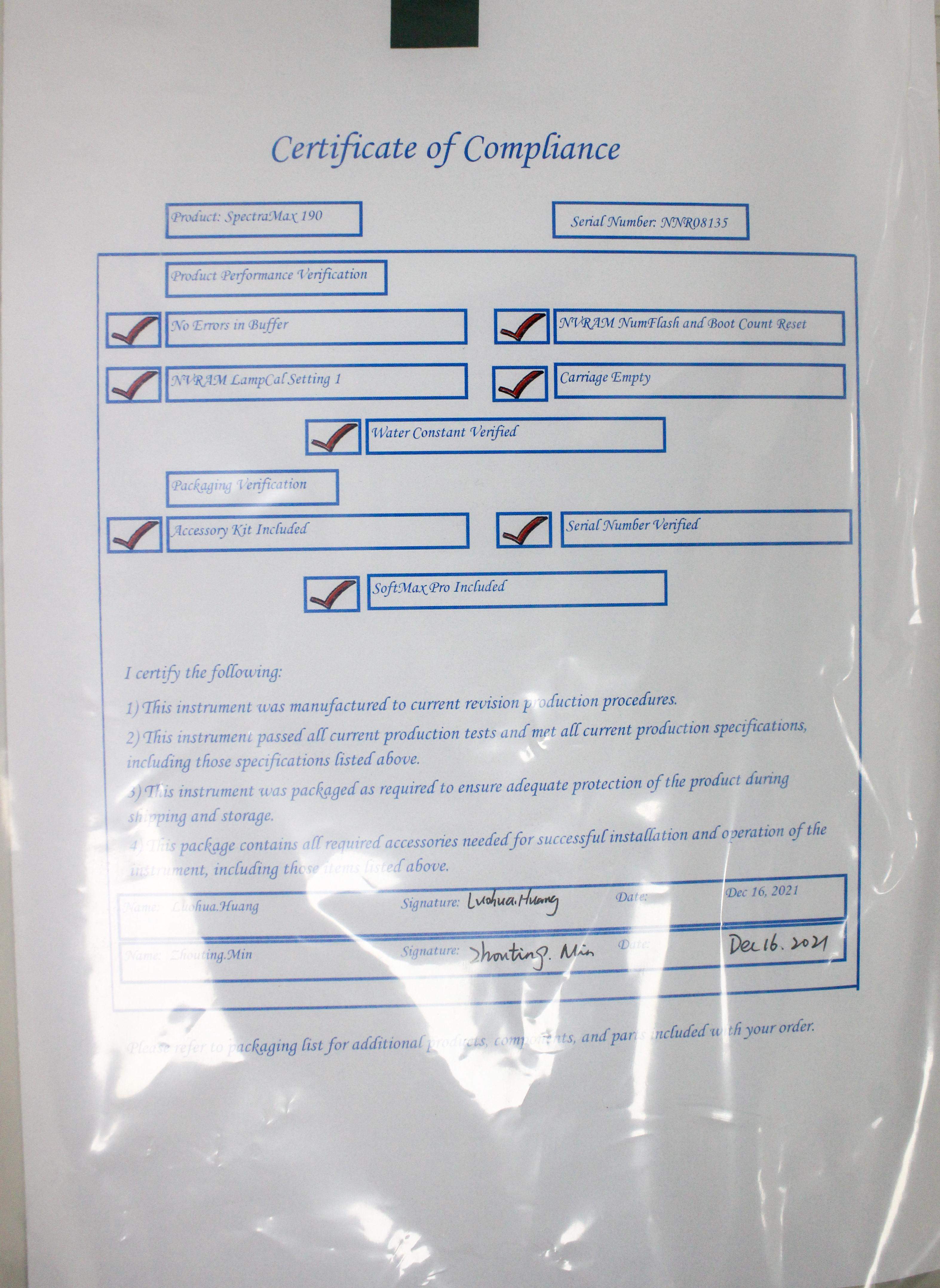 Molecular Devices SpectraMax 190 Microplate Reader Accurate Kinetic Assays