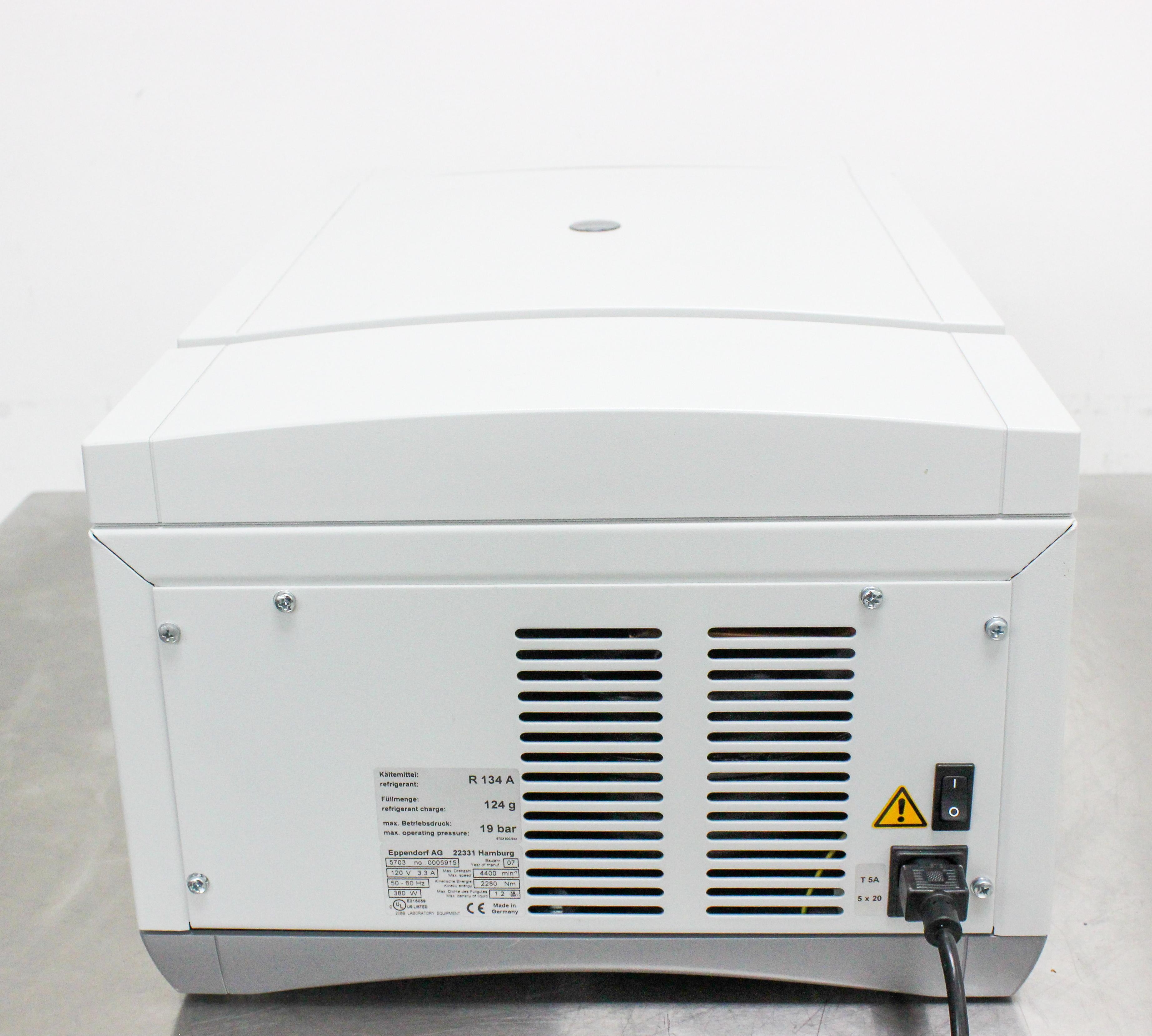 Eppendorf 5702R Centrifuge Refrigerated Benchtop Centrifuge 4000 RPM 100mL Capacity