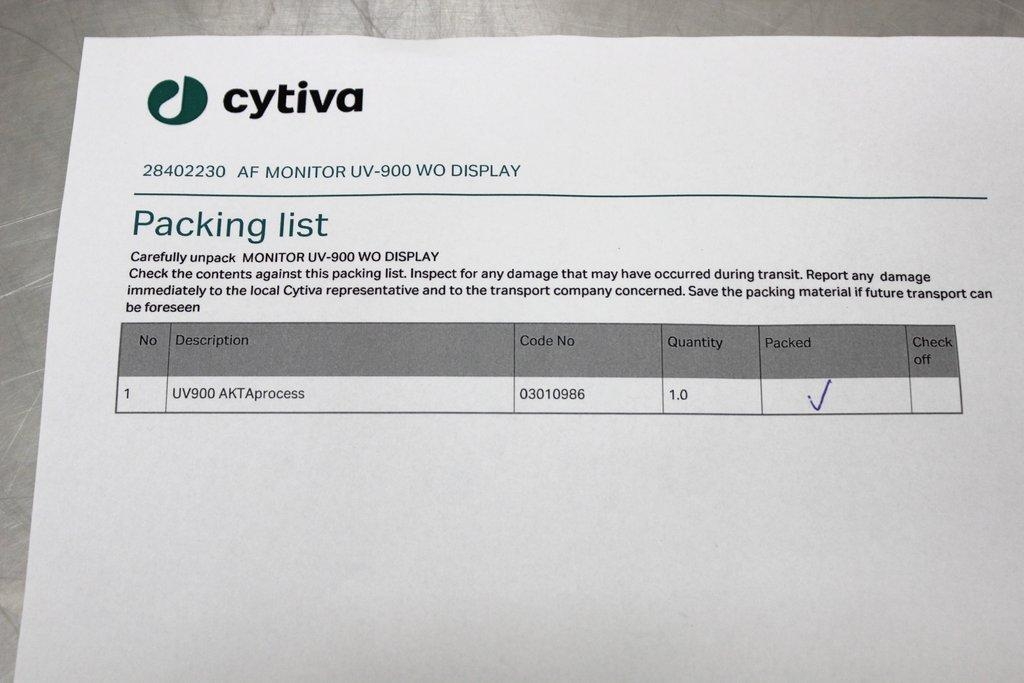 Cytiva Monitor UV-900 Akta Process Accessory 100-240V Turnkey Solution