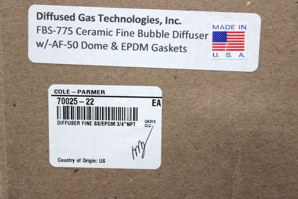 Cole Parmer 70025-22 Diffuser Fine SS/EPDM New Laboratory Component
