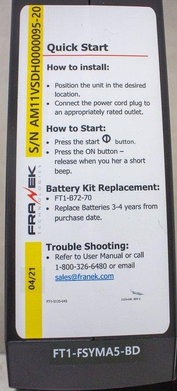 Franek UPS SDH 2000 RT A3 Power Supply CSDH2K0GA3B3 2000VA 120V Input