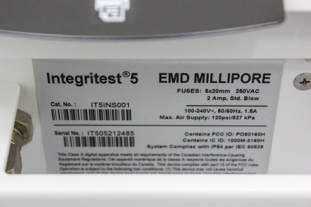 Millipore Integritest 5 IT5INS001 Integrity Tester 100V-240V 50Hz/60Hz