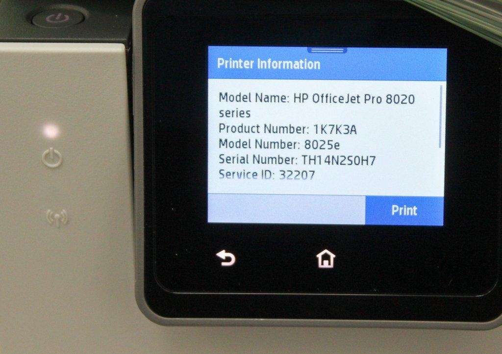 HP OfficeJet Pro 8020 Office Printer All-In-One Inkjet Printing System 120V