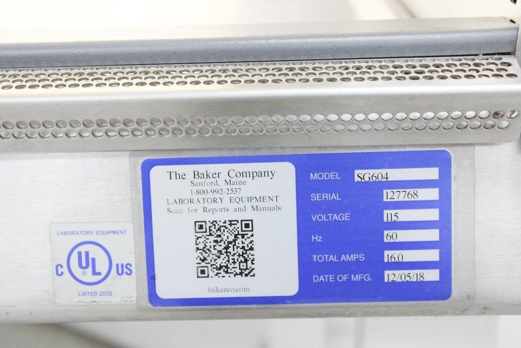 Baker SterilGard SG604 Biosafety Cabinet Class II A2 Ergonomic Energy Efficient