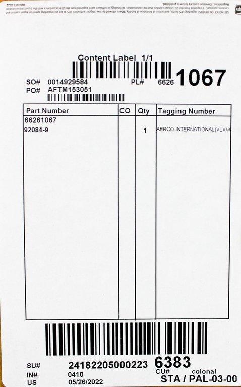 Aerco 92084-9 Butterfly Motorized Valve New Condition, United States