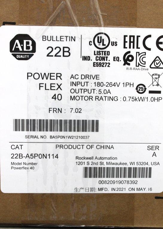 Rockwell PowerFlex 40 AC Drive Frequency Converter 0.75kw Industrial Control
