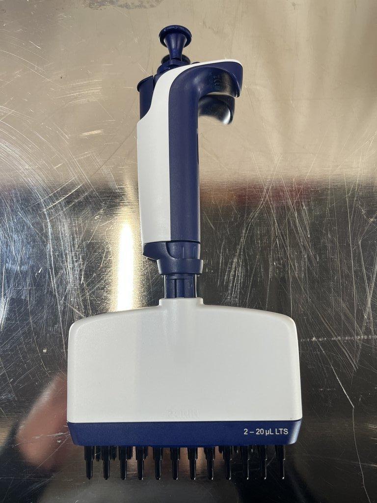 Rainin 12 Channel Pipet-Lite XLS Pipette 2-20uL Precision Liquid Handling