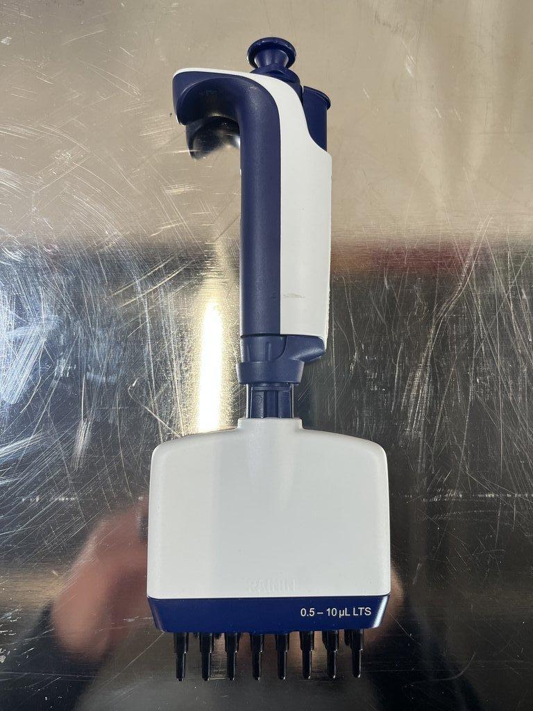 Rainin 8-Channel 0.5-10uL Pipet-Lite XLS Pipette - Good Condition, Multichannel