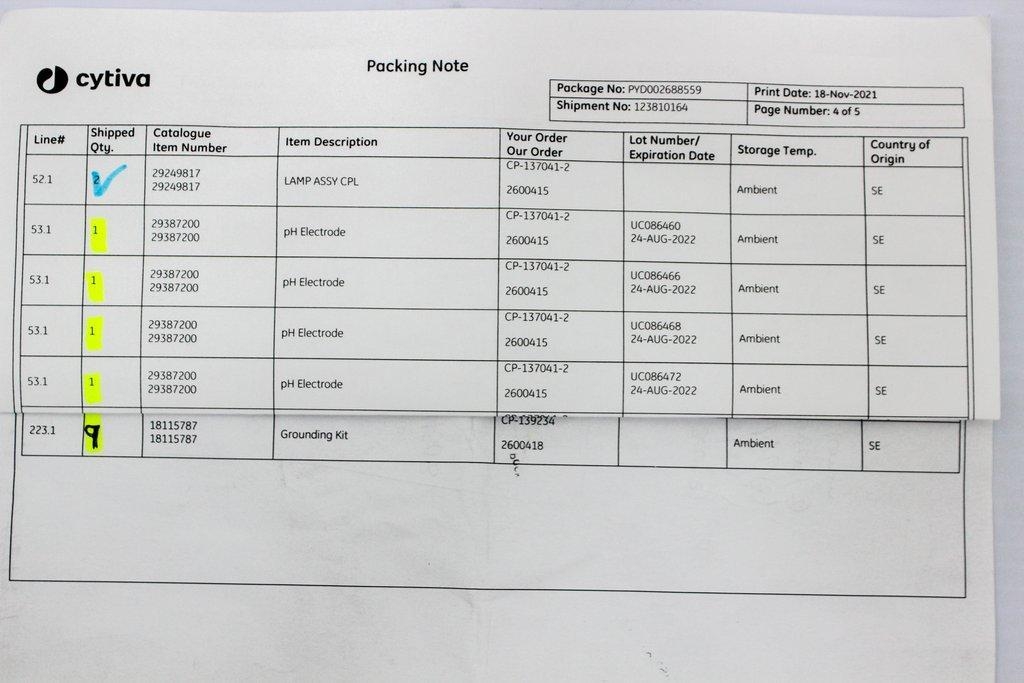 Cytiva Miscellaneous Box Analyzer w/ pH & Pressure Sensors, Actuators