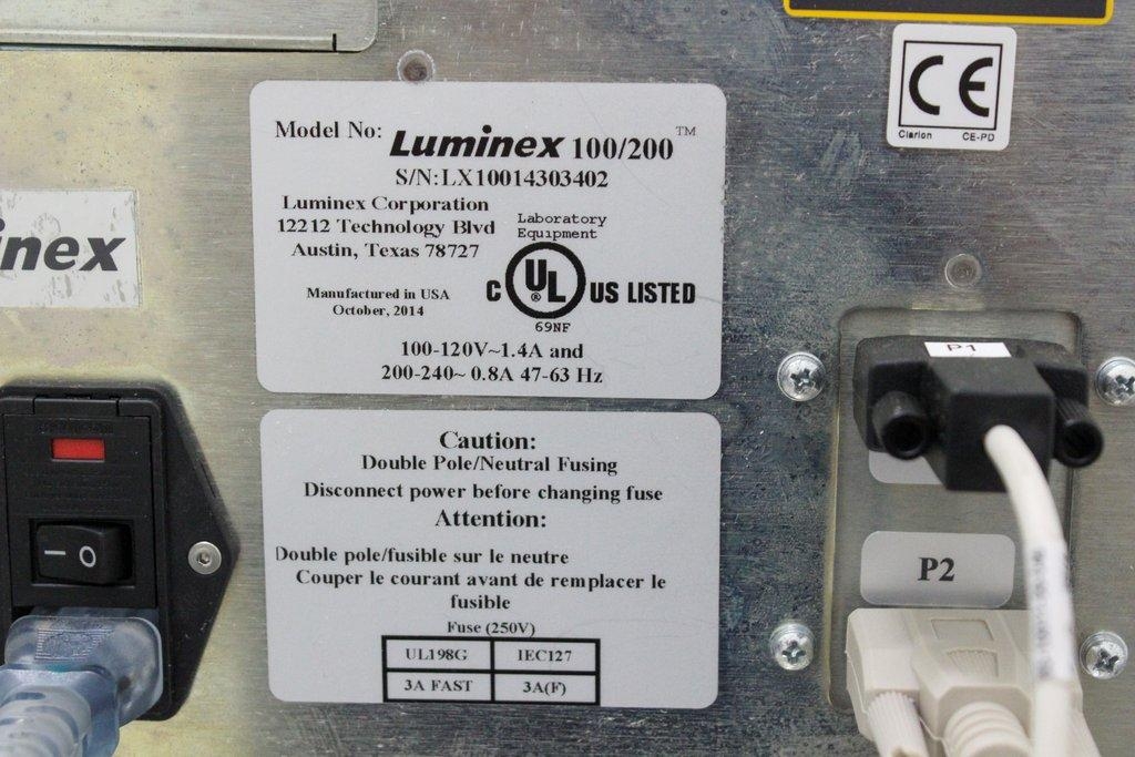 BIO-RAD Luminex Bio-Plex 200 System Analyzer, G Cond, 2014, No Comp/Software