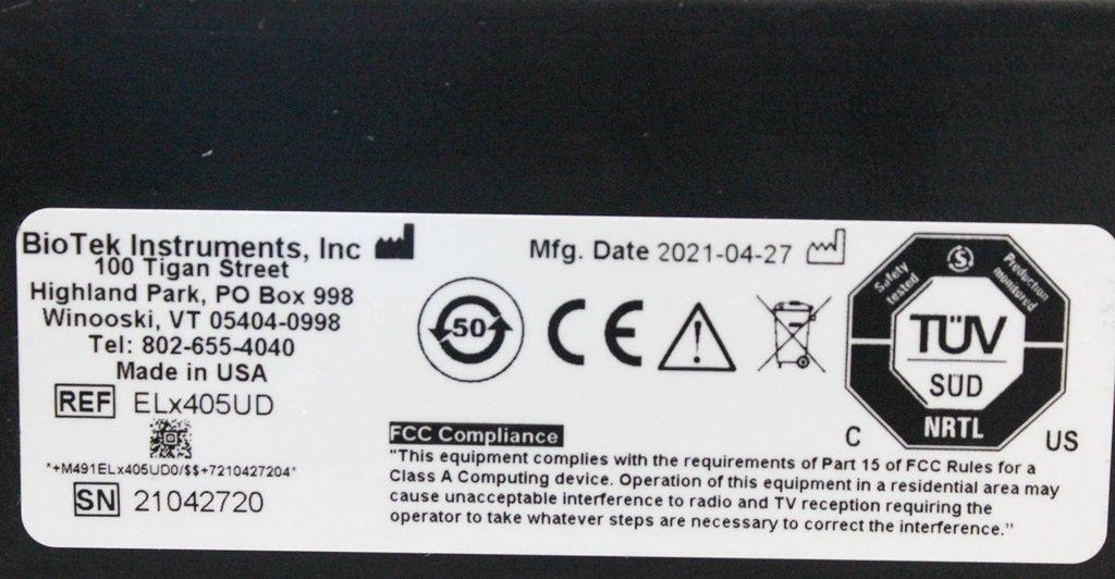 BioTek ELx405 Microplate Washer Cell Washer Powers On Operational