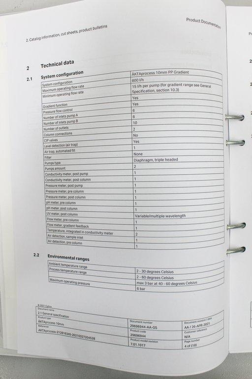 Cytiva AKTAprocess Cabinet 10 Chromatography System - Bioprocessing Unit
